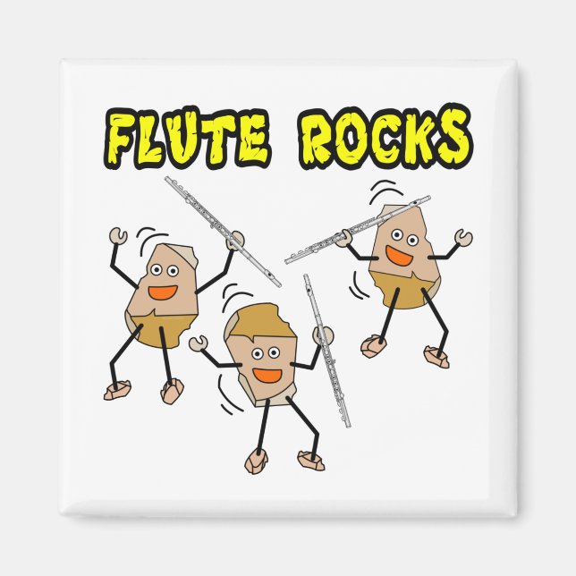 Flute Rocks Magnet (Front)