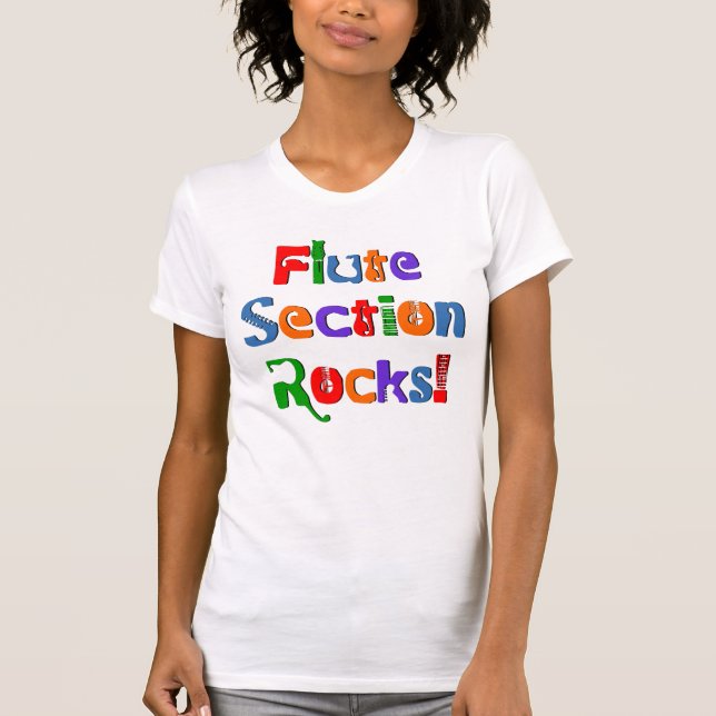 Flute Section Rocks Colour T-Shirt (Front)