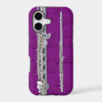 Flute & sheet music phone case. Pick colour