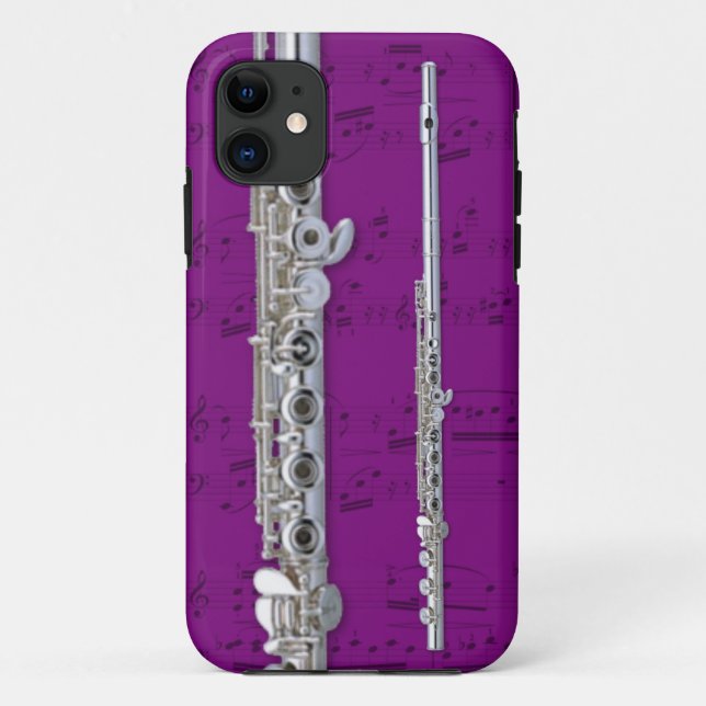 Flute & sheet music phone case. Pick colour Case-Mate iPhone Case (Back)