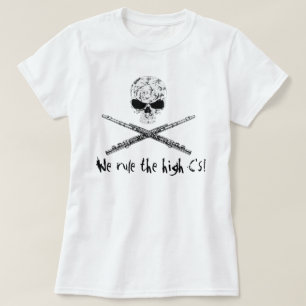 flute skull and crossbones T-Shirt