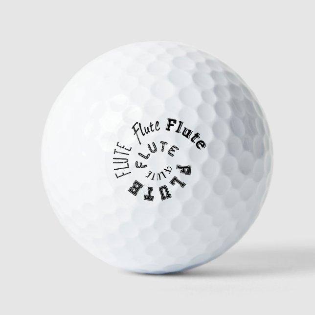 Flute Spiral Text Golf Balls (Front)