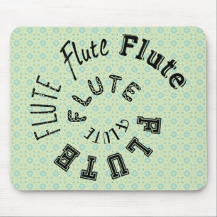 Flute Spiral Text Mouse Mat