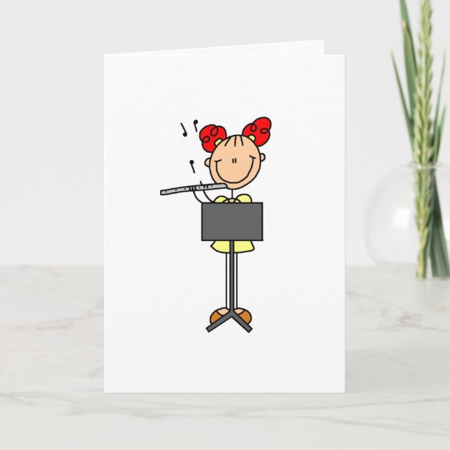 Flute Stick Figure Card (Front)