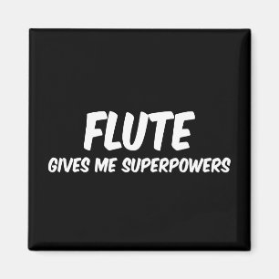 Flute Superpowers Funny Superhero Music Magnet
