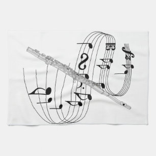 Flute Tea Towel