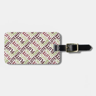 Flute Text Luggage Tag