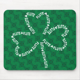 Flute Text Shamrock Mouse Mat