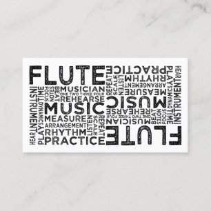 Flute Typography Business Card