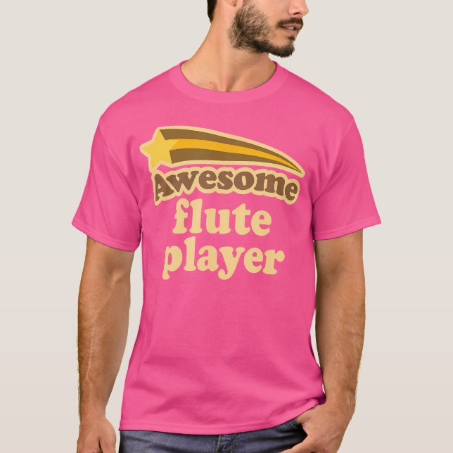 Flute 	 Vintage Music Marching Band Gift Tee (Front)
