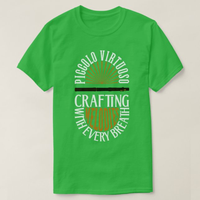 Flute Virtuoso Piccolo T-Shirt (Design Front)