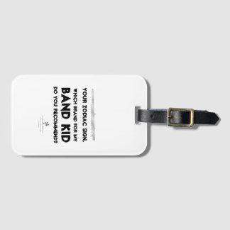 Flute Your Zodiac Sign Anti-ISO Wht. Luggage Tag