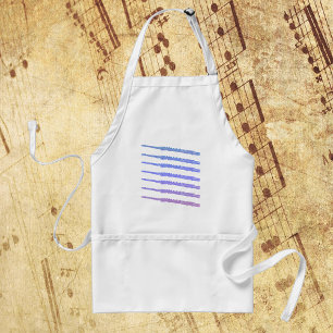 Flutes Musical Pink Blue Purple Standard Apron
