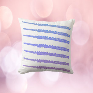 Flutes Ombre Blue Pink Purple Cushion