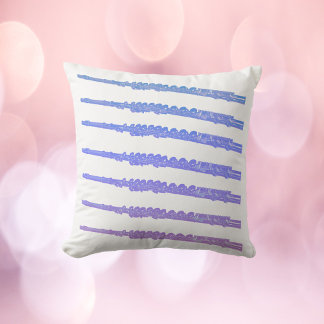 Flutes Ombre Blue Pink Purple Cushion