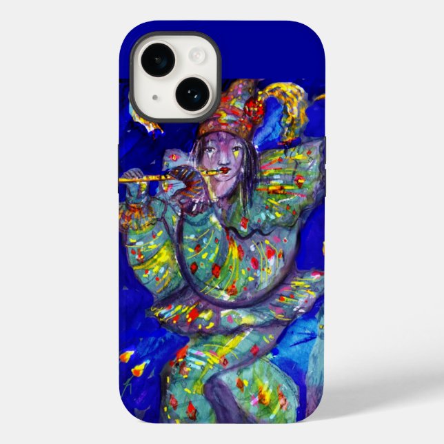 FLUTIST IN BLUE / Venetian Carnival Night Case-Mate iPhone Case (Back)