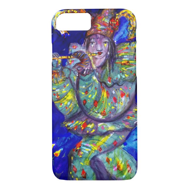 FLUTIST IN BLUE / Venetian Carnival Night Case-Mate iPhone Case (Back)