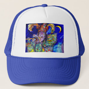 FLUTIST IN BLUE / Venetian Carnival Night Trucker Hat