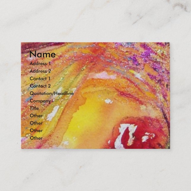 FLUTIST PORTRAIT / Venetian Masquerade Business Card (Front)