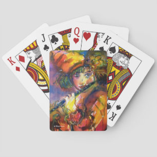 FLUTIST PORTRAIT / Venetian Masquerade Playing Cards