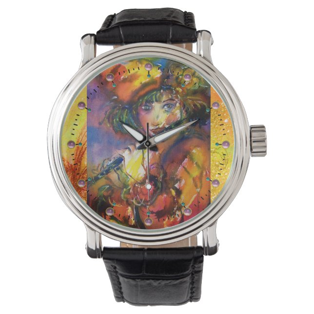 FLUTIST PORTRAIT / Venetian Masquerade Watch (Front)