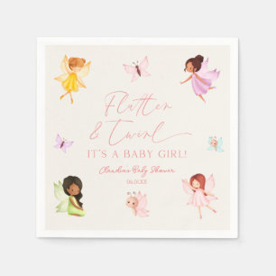 Flutter and Twirl Enchanted Fairy Baby Shower Napkin