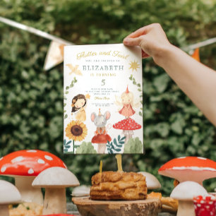 Flutter and twirl Enchanted Fairy Birthday Invitation