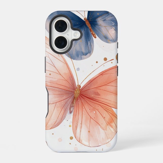 Flutter Bloom" – Watercolor Butterfly Phone Case (Back)