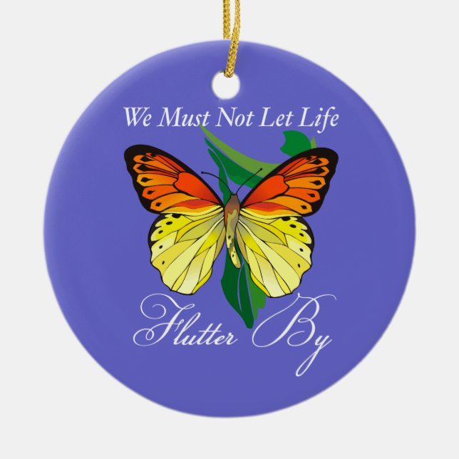 Flutter By Butterfly Ornament (Front)