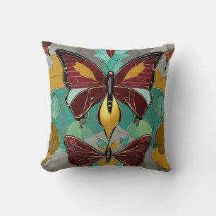 Flutter Fashions: Whimsical Butterfly Tees" Cushion