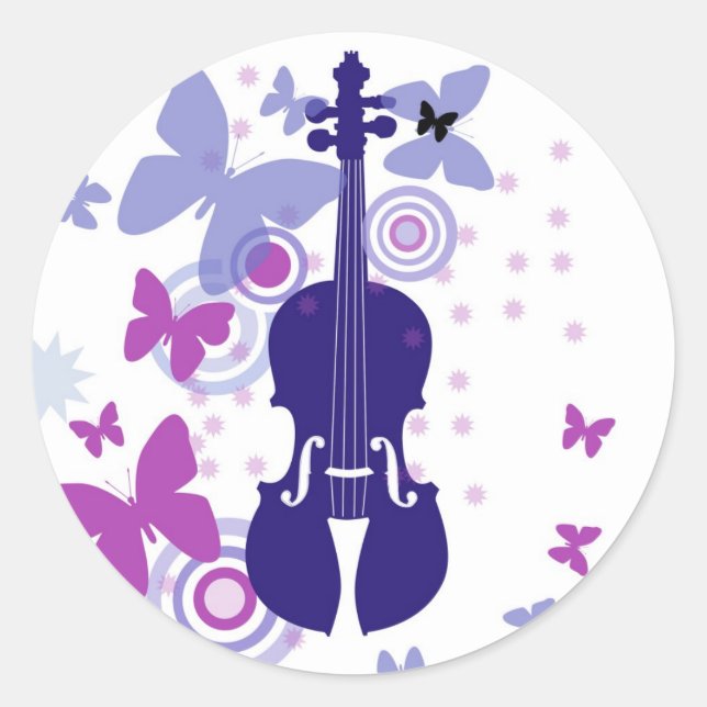 Flutter Fiddle Violin Stickers (Front)
