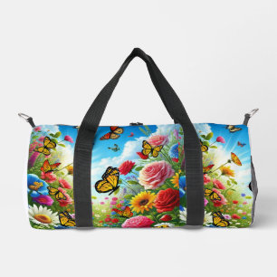 Flutter & Fit Beautiful Butterfly Garden Duffle Bag