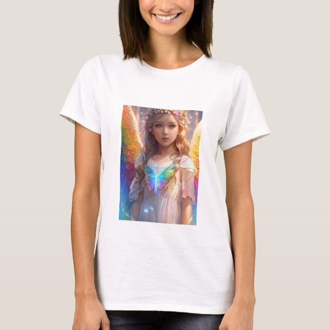 "Flutter in Style" or "Wings of Elegance T-Shirt (Front)