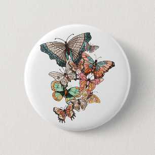 Flutter into Spring 6 Cm Round Badge