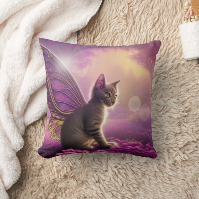Flutter Mytt Kitty (Throw Pillow) Cushion (Blanket)