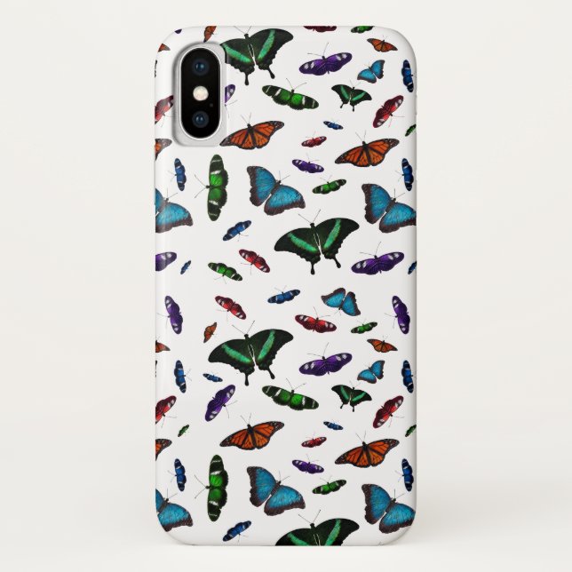 Flutterbies iPhone X Case (choose colour) (Back)