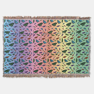 Flutterbies Throw Blanket (Rainbow)