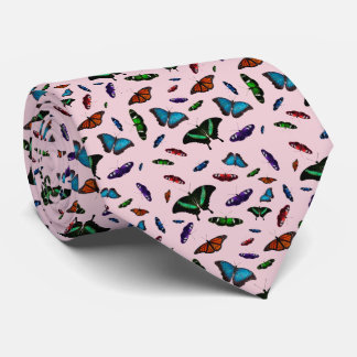 Flutterbies Tie Double Sided Print (Dusty Pink)