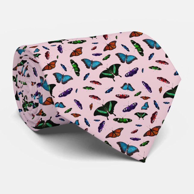 Flutterbies Tie Double Sided Print (Dusty Pink) (Rolled)