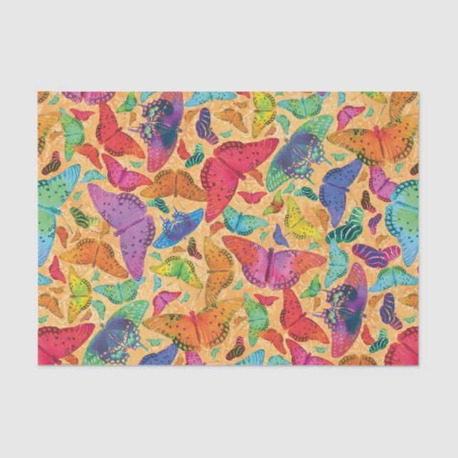 Flutterby Summer Butterflies Multicolor Tissue Paper (Front)