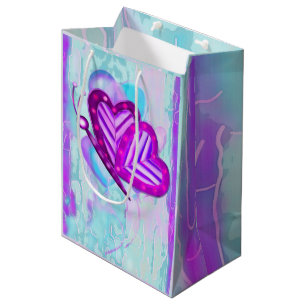 Flutterbys Valentines Folk Art MEDIUM ONLY Medium Gift Bag