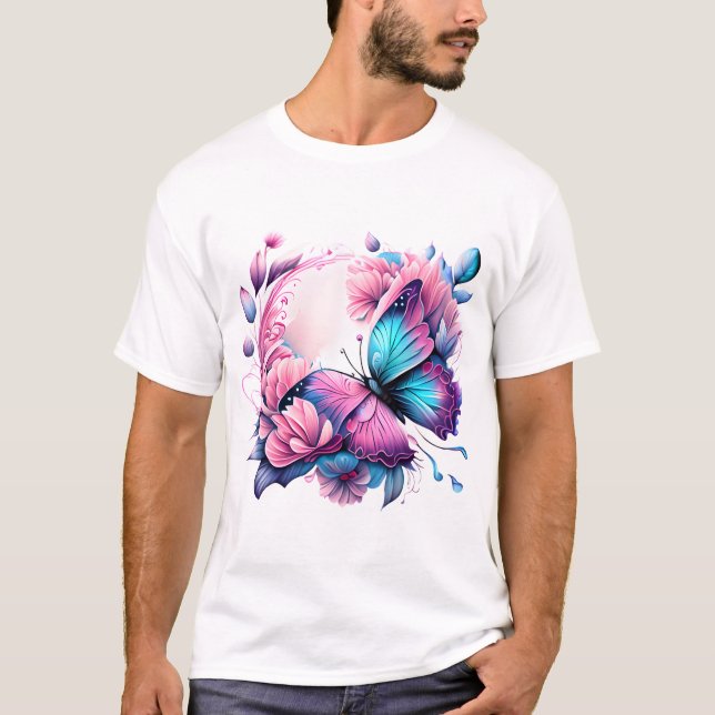 Fluttering Beauty T-Shirt Design (Front)