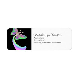 Fluttering butterfly on Black By: Mendi