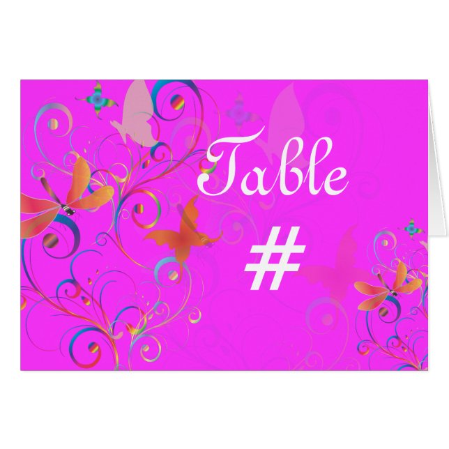 Fluttering By2, fully customisable wedding invites (Front Horizontal)