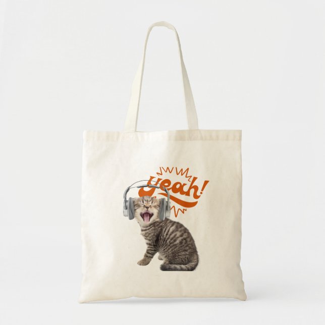 Fluttering cat tote bag (Front)