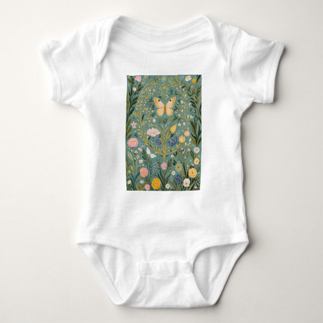 Fluttering Dreamscape Baby Bodysuit (Front)