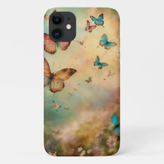 "Fluttering Elegance: iPhone Case with Butterfly I