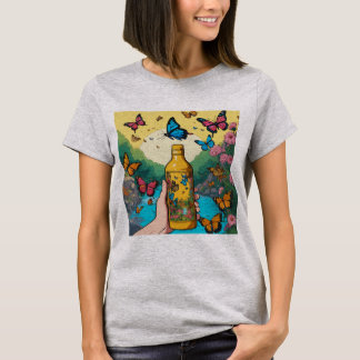 Fluttering Flora: Nature-Inspired T-Shirt Designs