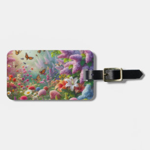 Fluttering Floral (Customisable) Luggage Tag