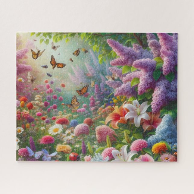 Fluttering Floral Jigsaw Puzzle (Horizontal)